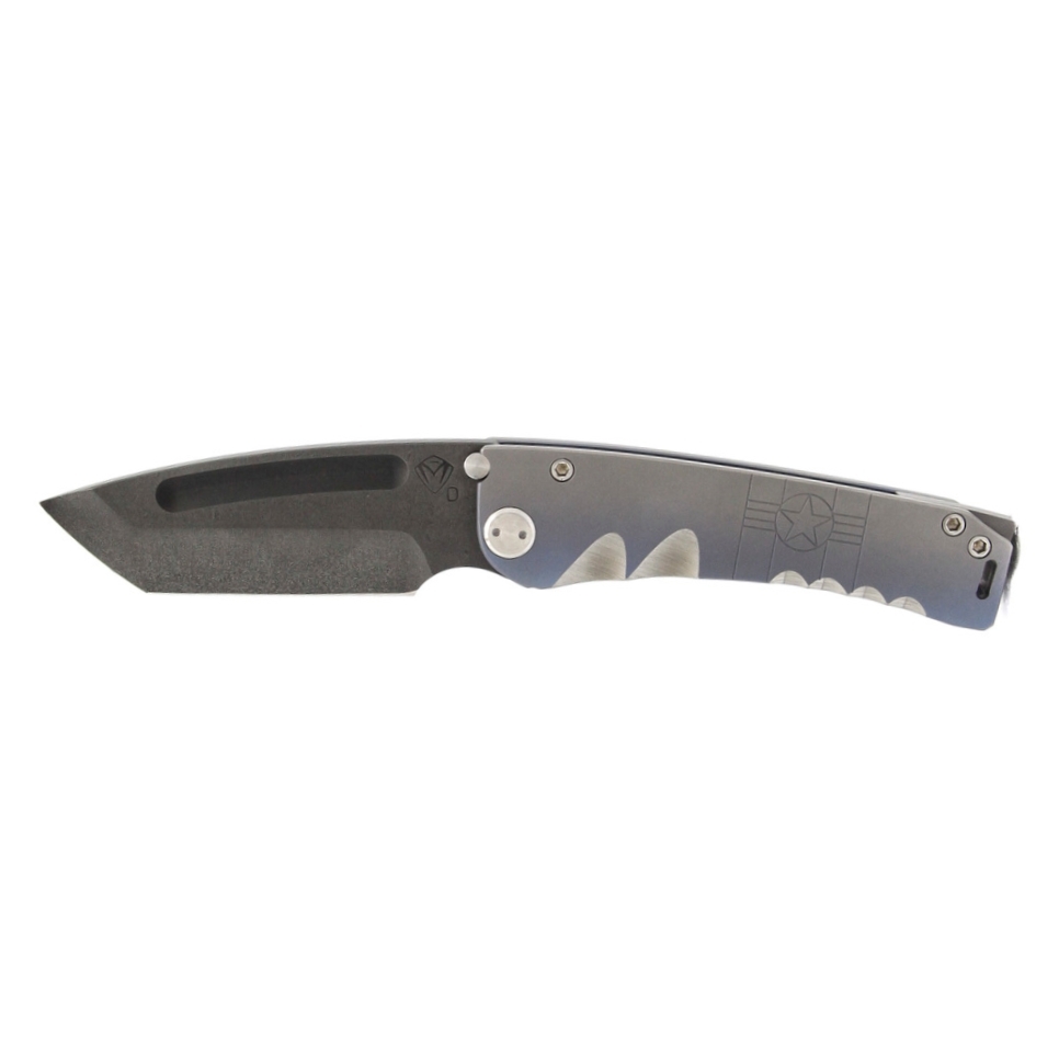 Нож складной Medford Marauder Tanto, сталь D2 Tool Steel PVD, рукоять титановый сплав, голубой от Ножиков