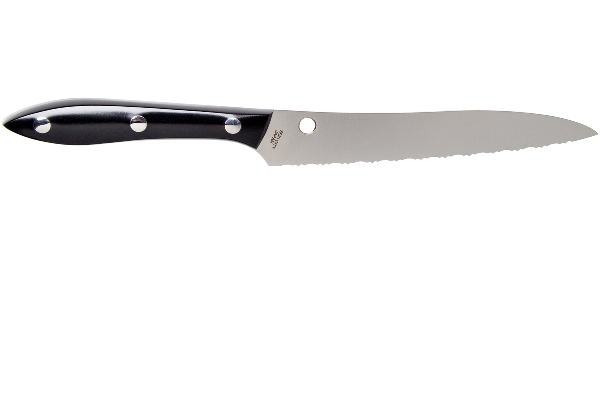 Нож кухонный Spyderco K11S Cook's Knife, сталь VG-10 Serrated, рукоять акриловый камень - фото 7