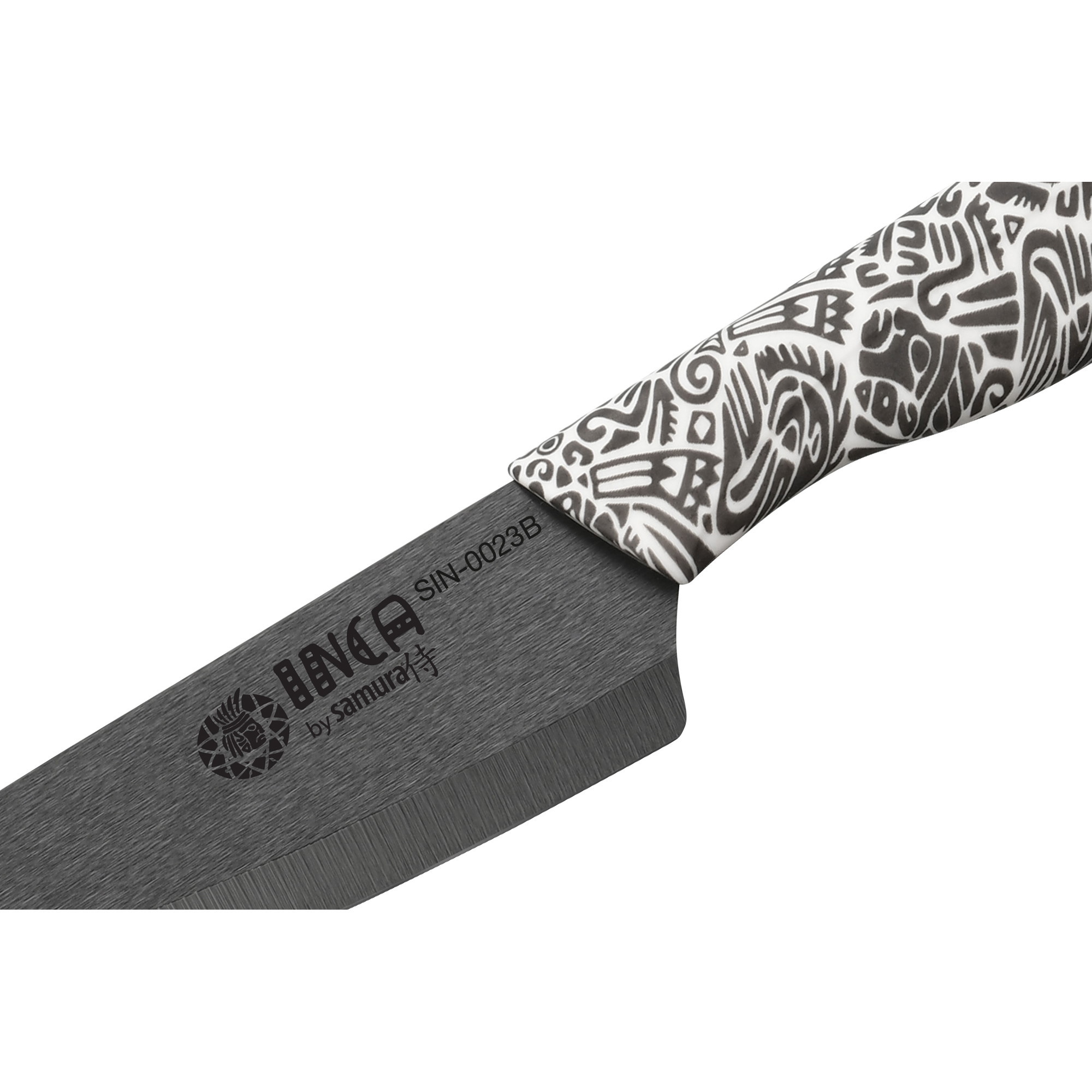Нож кухонный универсальный Samura Inca 155 мм, чёрная циркониевая керамика, рукоять пластик - фото 3