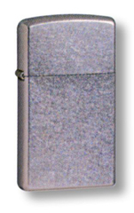 Фото Зажигалка ZIPPO Slim® с покрытием Street Chrome™, латунь/сталь, серебристая, матовая, 30х10x55 мм