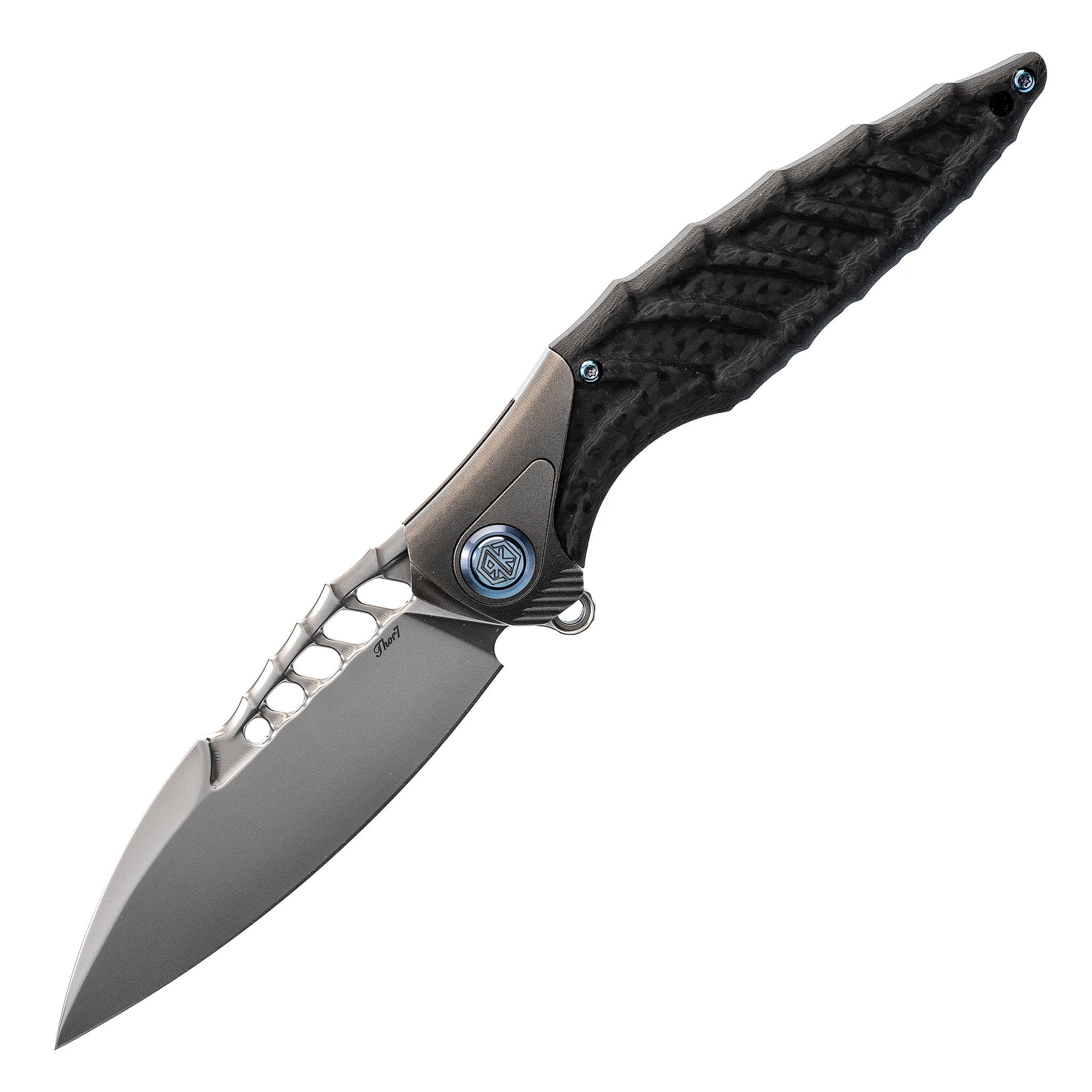 Нож складной Thor 7 Rikeknife, сталь M390, Titanium/Black Carbon