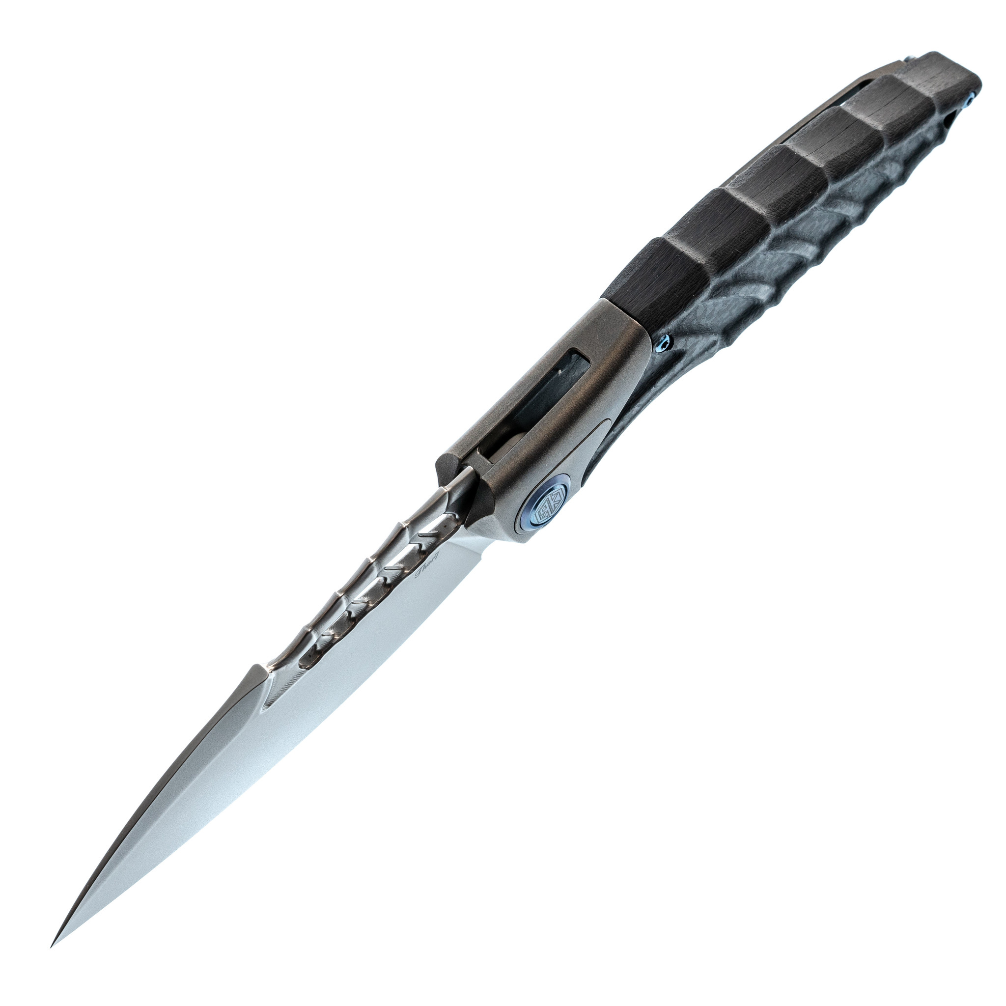 Нож складной Thor 7 Rikeknife, сталь M390, Titanium/Black Carbon - фото 2
