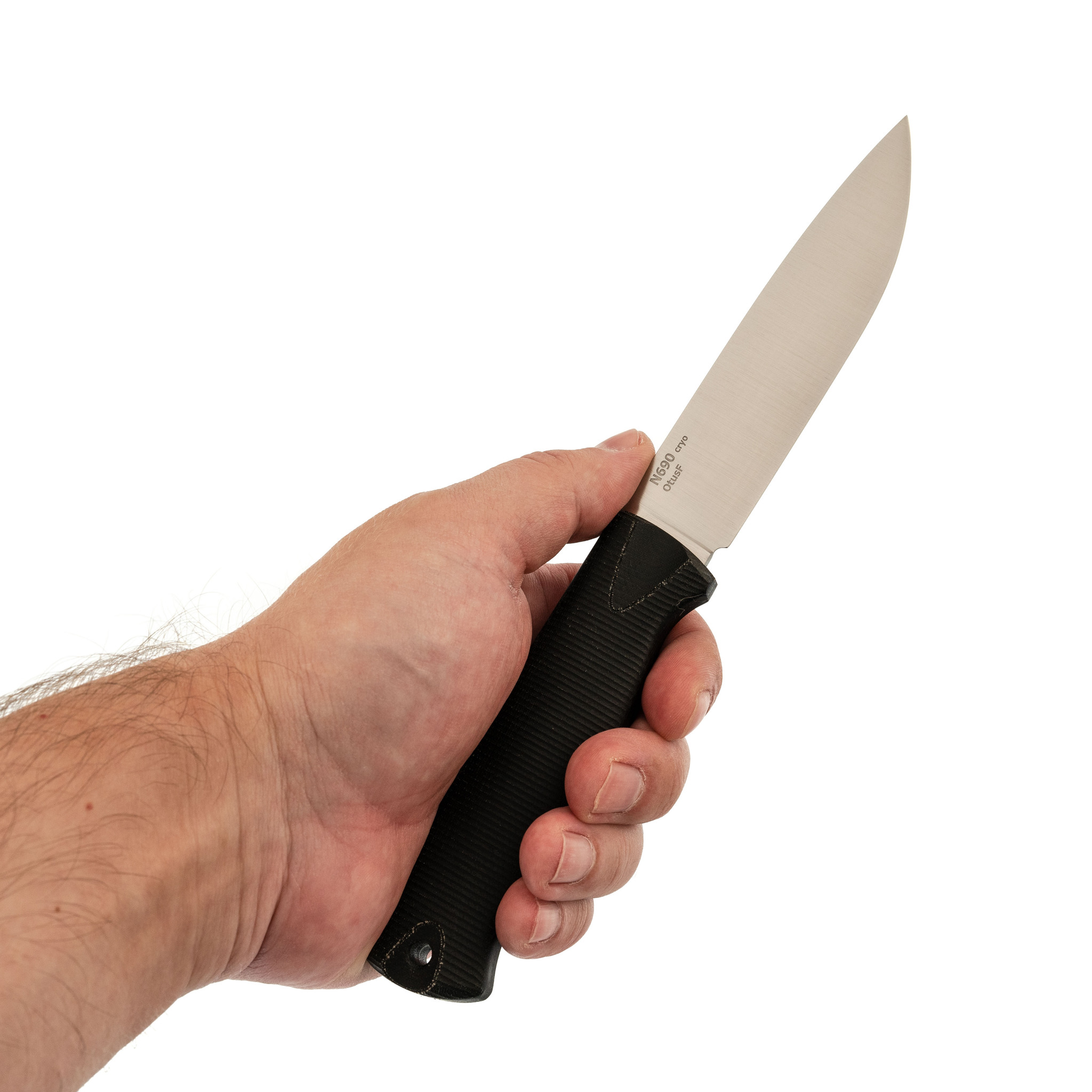 Нож Otus-F, сталь N690, рукоять микарта, черная - фото 4