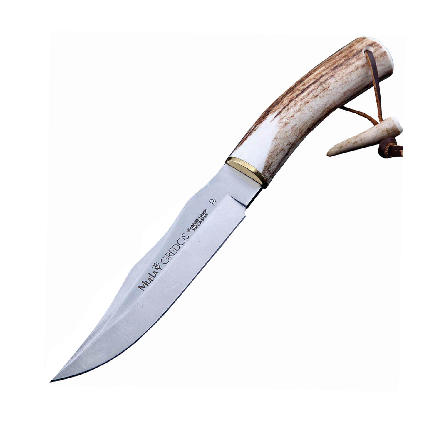 Туристический нож с фиксированным клинком Muela Gredos, сталь X50CrMoV15, рукоять резной олений рог