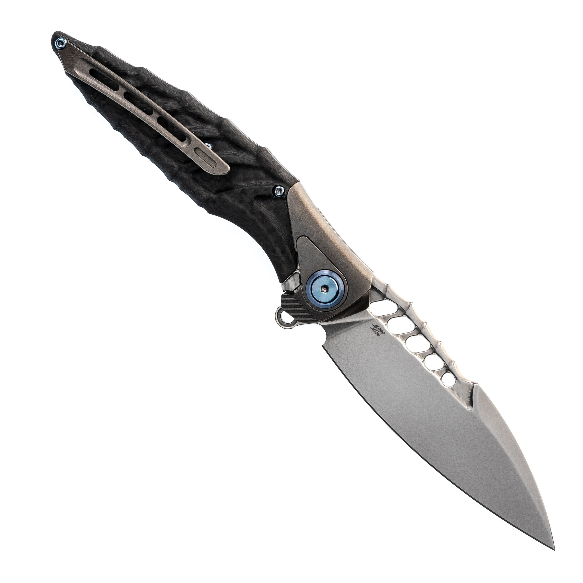 Нож складной Thor 7 Rikeknife, сталь M390, Titanium/Black Carbon - фото 3
