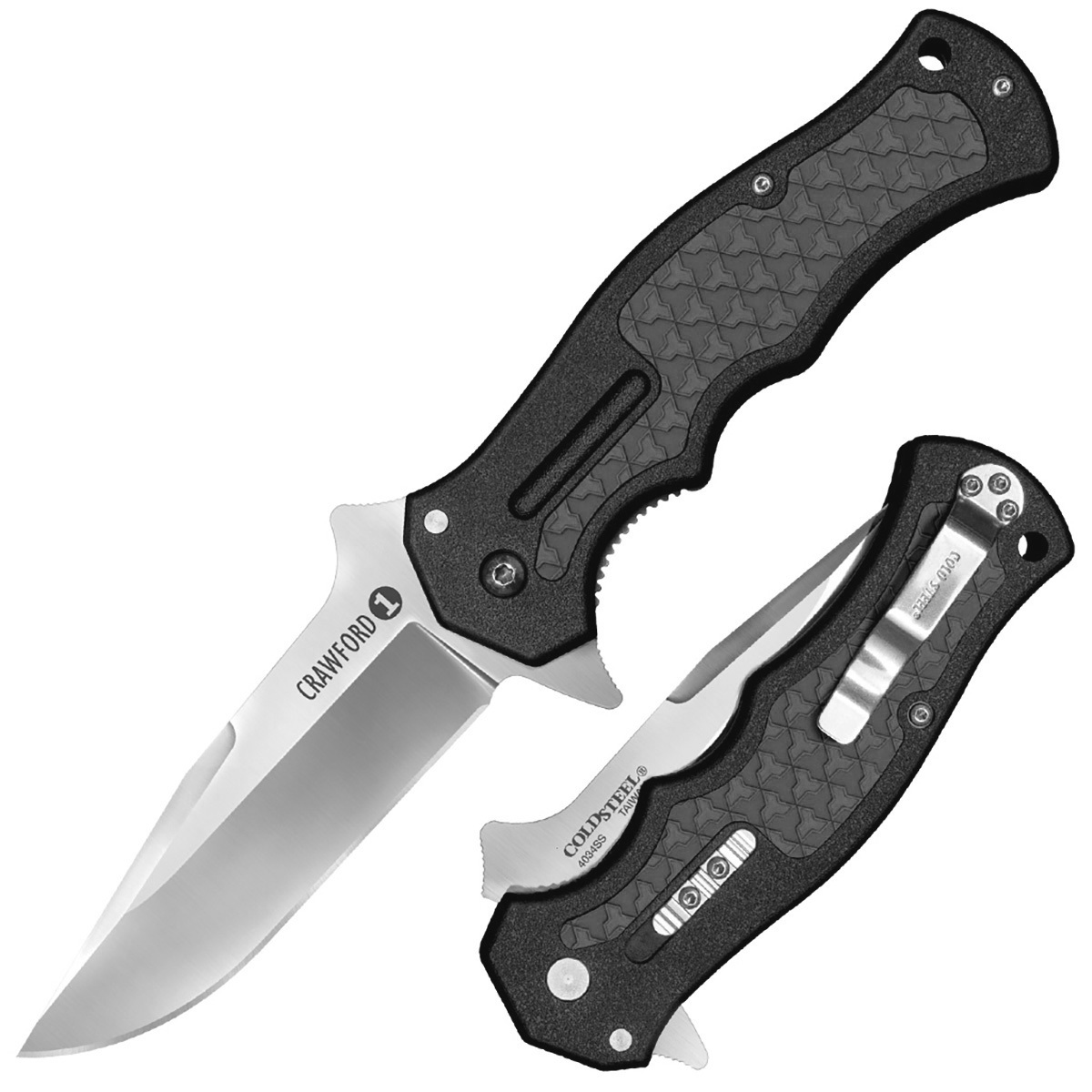Нож складной Cold Steel Crawford Model 1 Black, сталь 1.4116, рукоять zytel, black, Бренды, Cold Steel