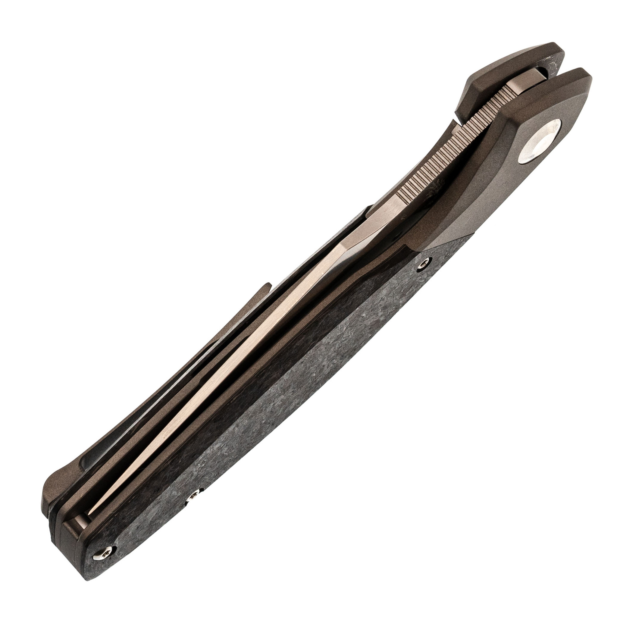 Складной нож Kizer Grazioso, сталь 20CV, рукоять Titanium/carbon fiber - фото 8