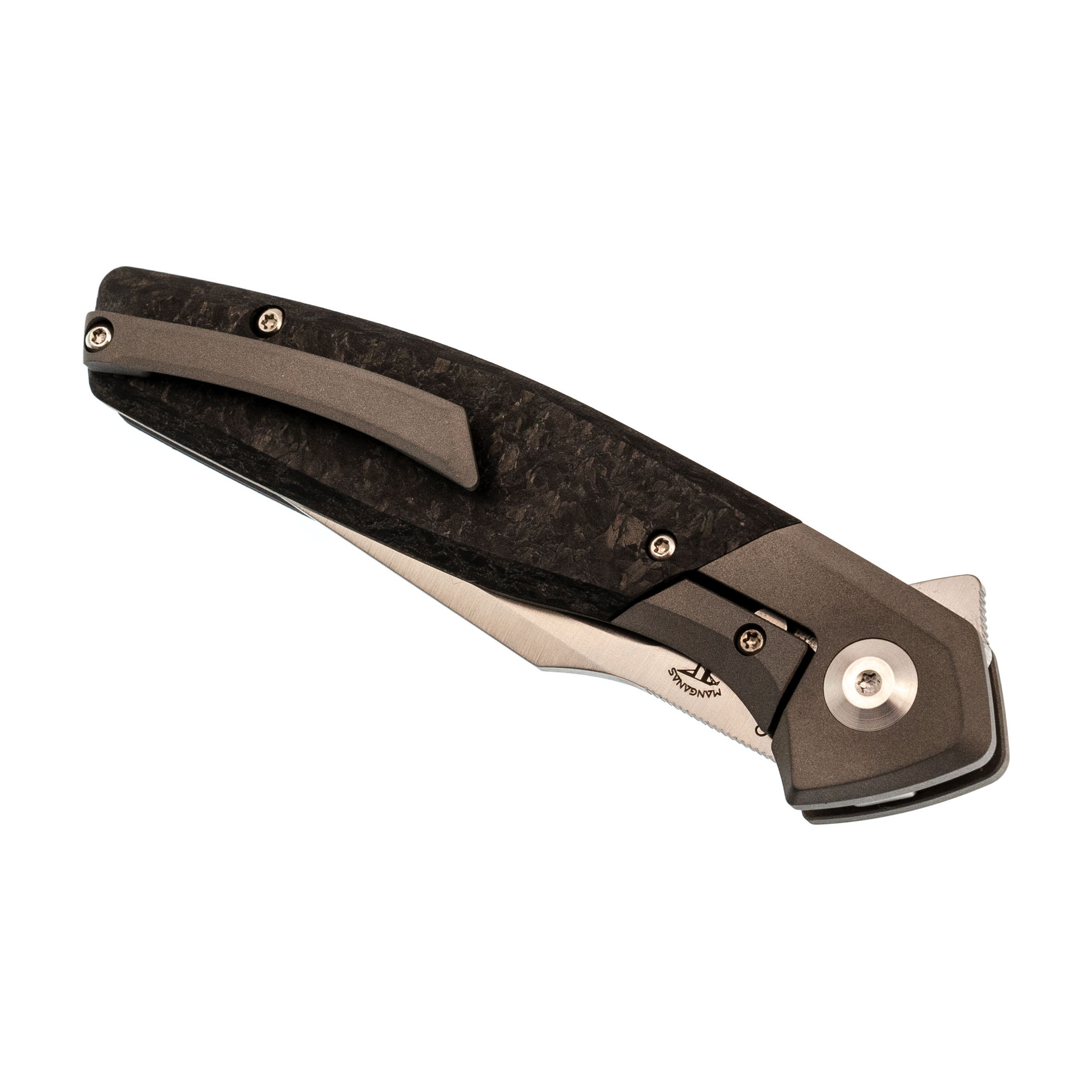 Складной нож Kizer Grazioso, сталь 20CV, рукоять Titanium/carbon fiber - фото 9