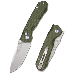 Фото Складной нож Remette MC319G, сталь Sandvik 14C28N, рукоять микарта, зеленый