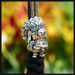 Фото Бусина для темляка Инди, мельхиор