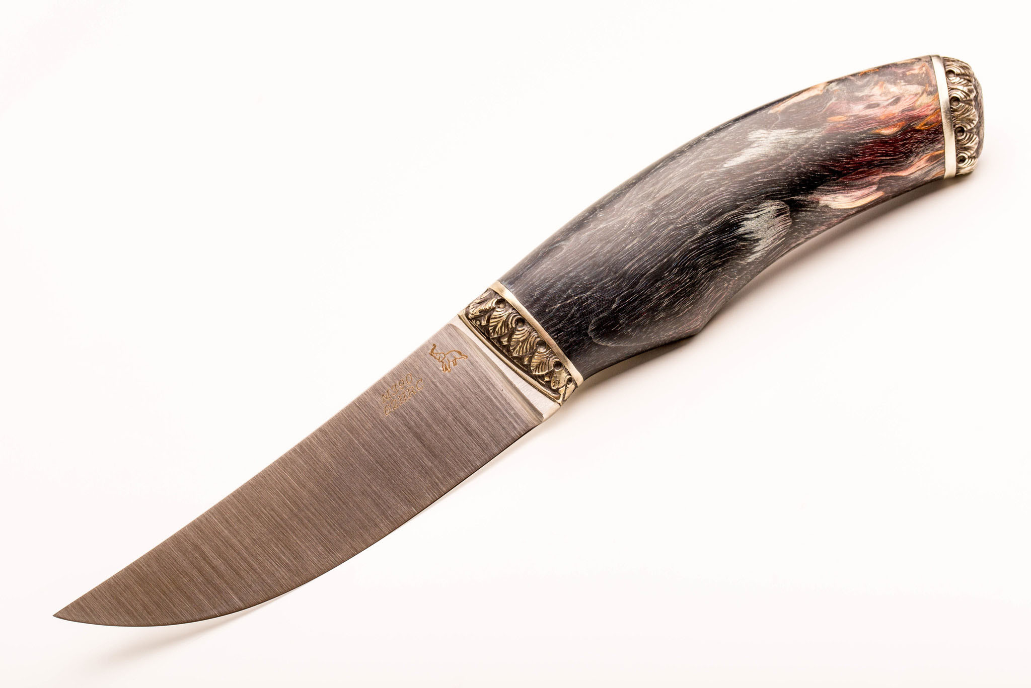 Нож разделочный C1-2, сталь M390, карельская береза, Слон от Ножиков