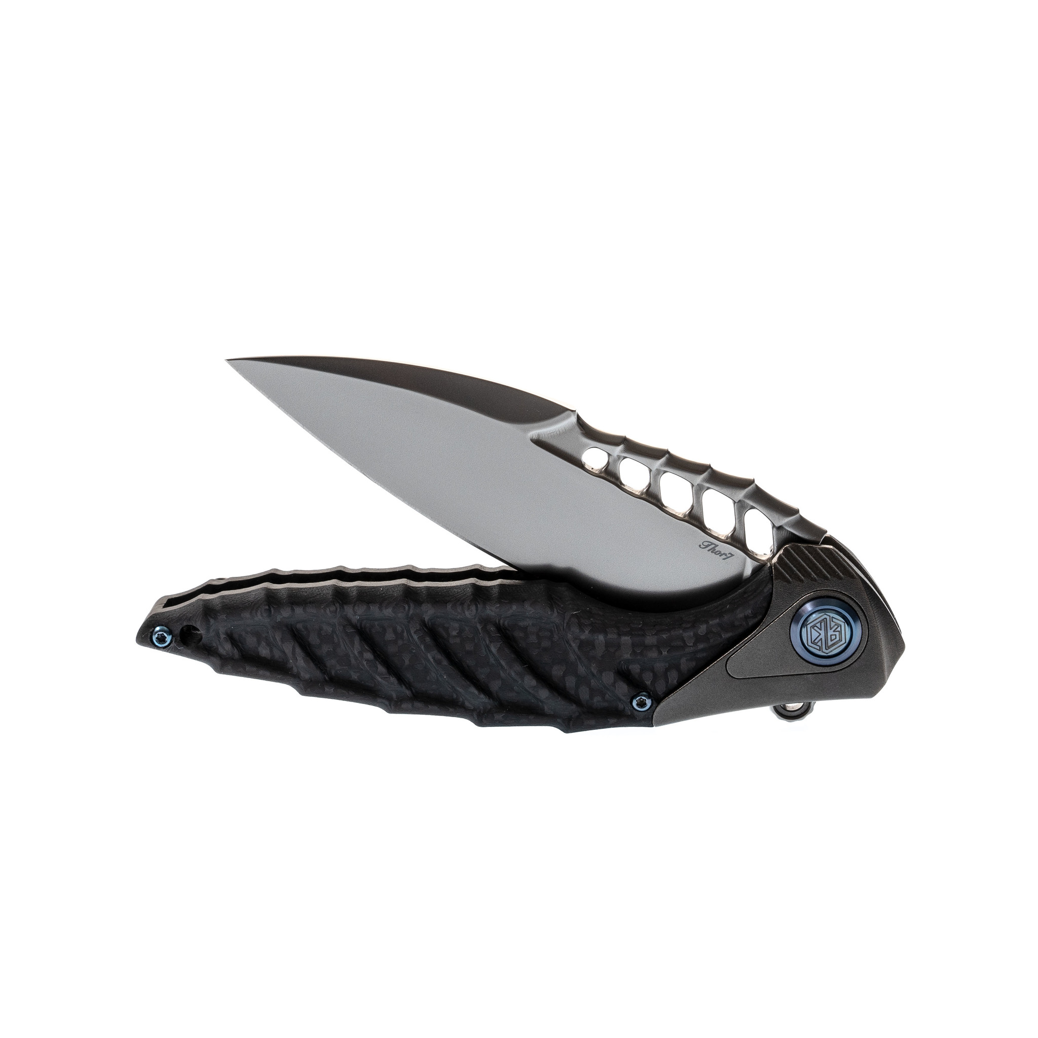 Нож складной Thor 7 Rikeknife, сталь M390, Titanium/Black Carbon - фото 4