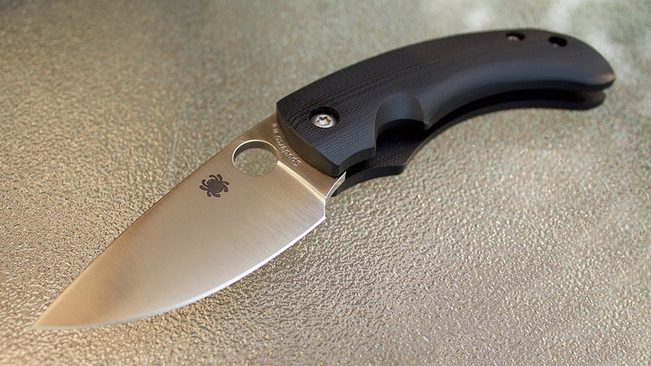 Нож складной Filip De Leeuw’s Friction Folder Spyderco 167GP, сталь VG-10 Satin Plain, рукоять стеклотекстолит G10, чёрный - фото 4