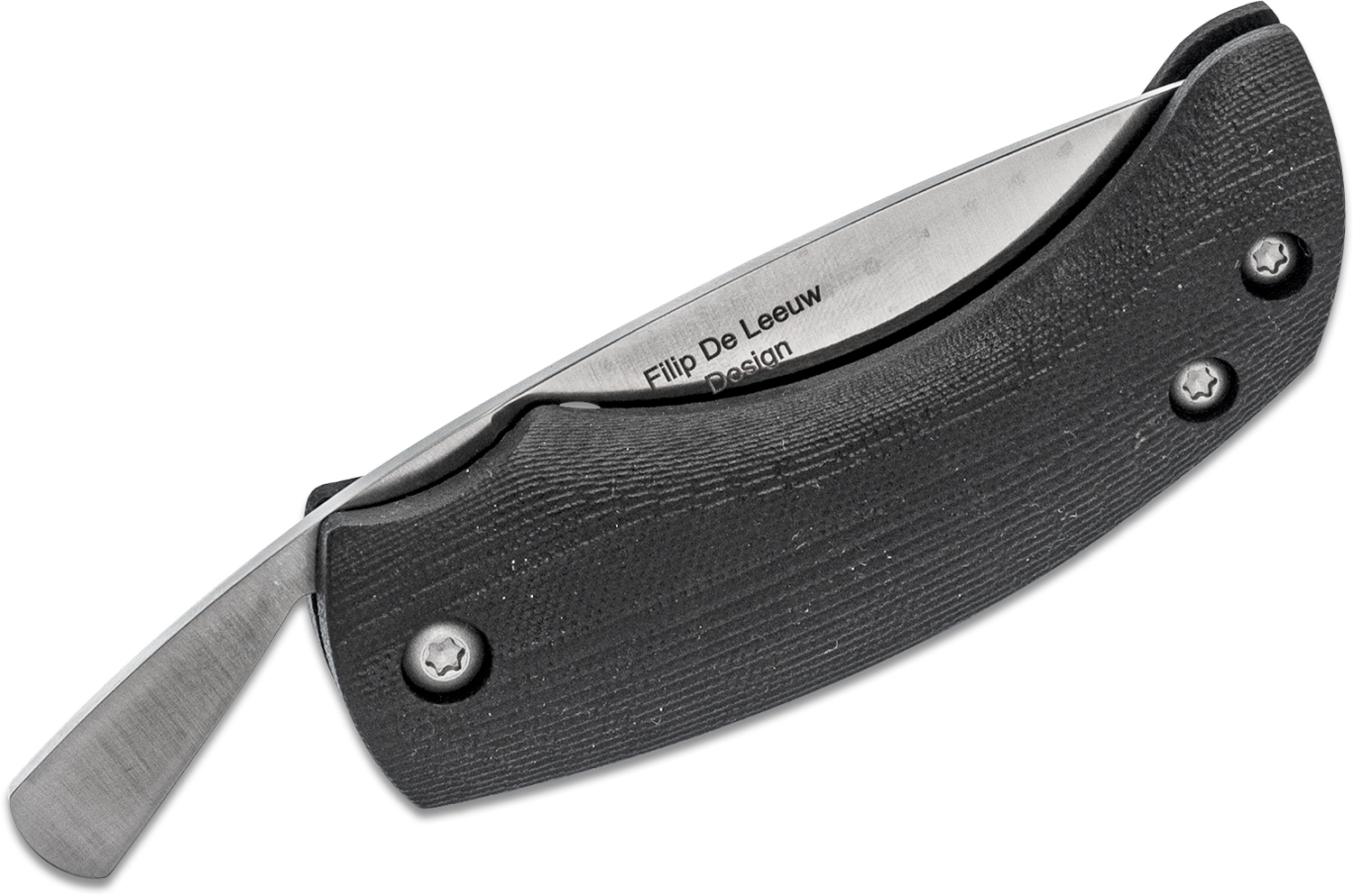 Нож складной Filip De Leeuw’s Friction Folder Spyderco 167GP, сталь VG-10 Satin Plain, рукоять стеклотекстолит G10, чёрный - фото 8