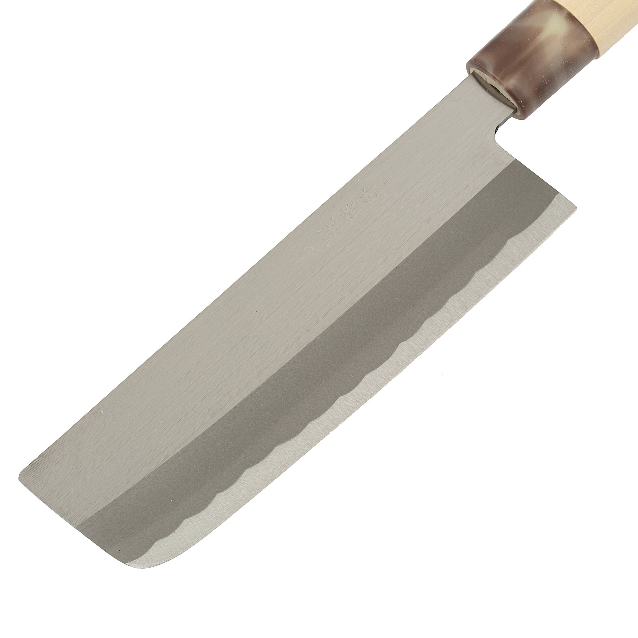 фото Нож-топорик кухонный для овощей shimomura, сталь dsr1k6, рукоять магнолия