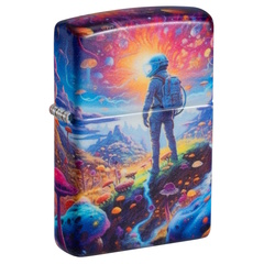 Фото Зажигалка ZIPPO Mushroom Forest Design с покрытием 540 Matte, латунь/сталь, разноцветная, матовая, 38x13x57 мм