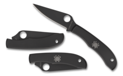 Фото Нож складной HoneyBee Black Spyderco, сталь 3Cr, рукоять нержавеющая сталь