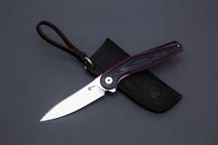 Фото Складной нож Снайпер Техно, сталь N690, рукоять G10 черно-розовый