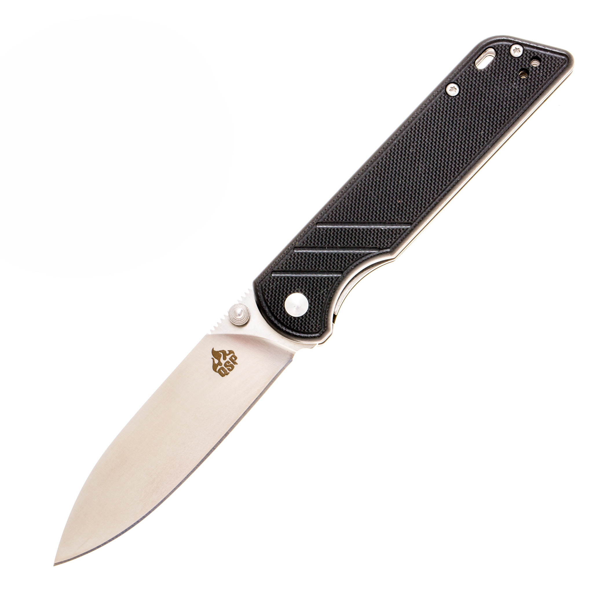 Складной нож QSP Parrot, сталь D2, рукоять G10, черный складной нож dagger parrot 3 0 all   g10