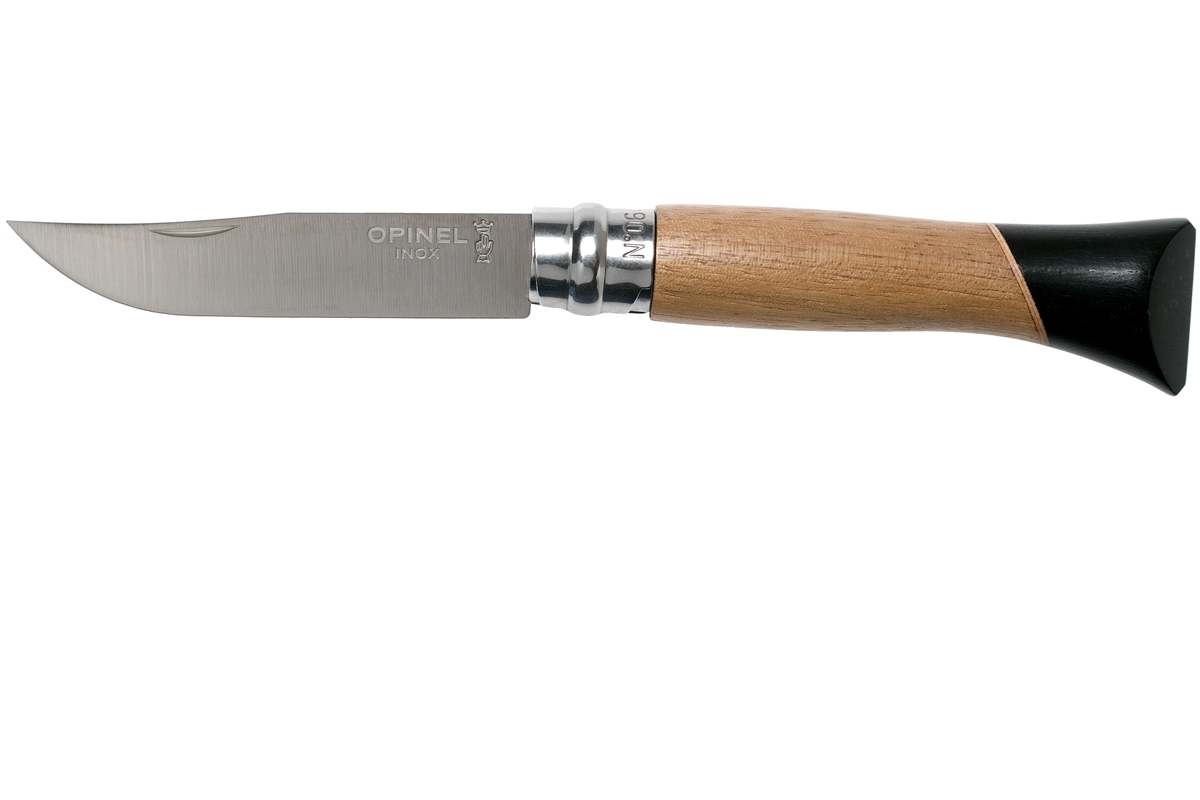 Нож складной Opinel N°06 Atelier Series 2018 Limited Edition, сталь Sandvik 12C27, рукоять орех/африканское дерево/клён, 002174 - фото 6