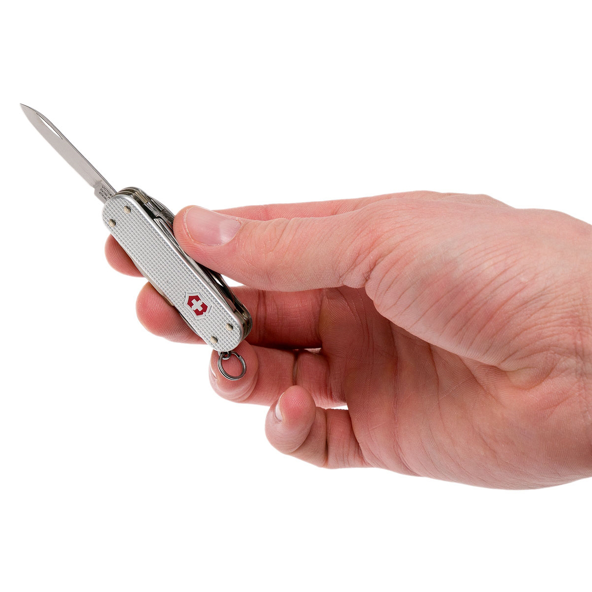 фото Нож перочинный victorinox minichamp, сталь x50crmov15, рукоять алюминиевый сплав alox,серый