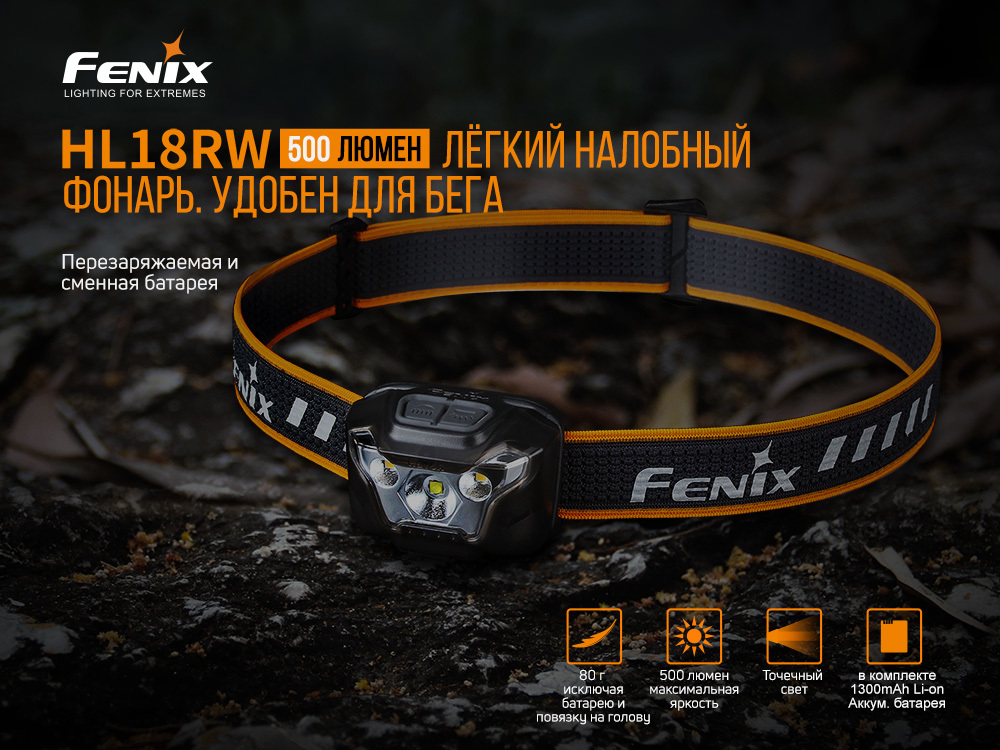 Налобный фонарь Fenix HL18RW черный - фото 2