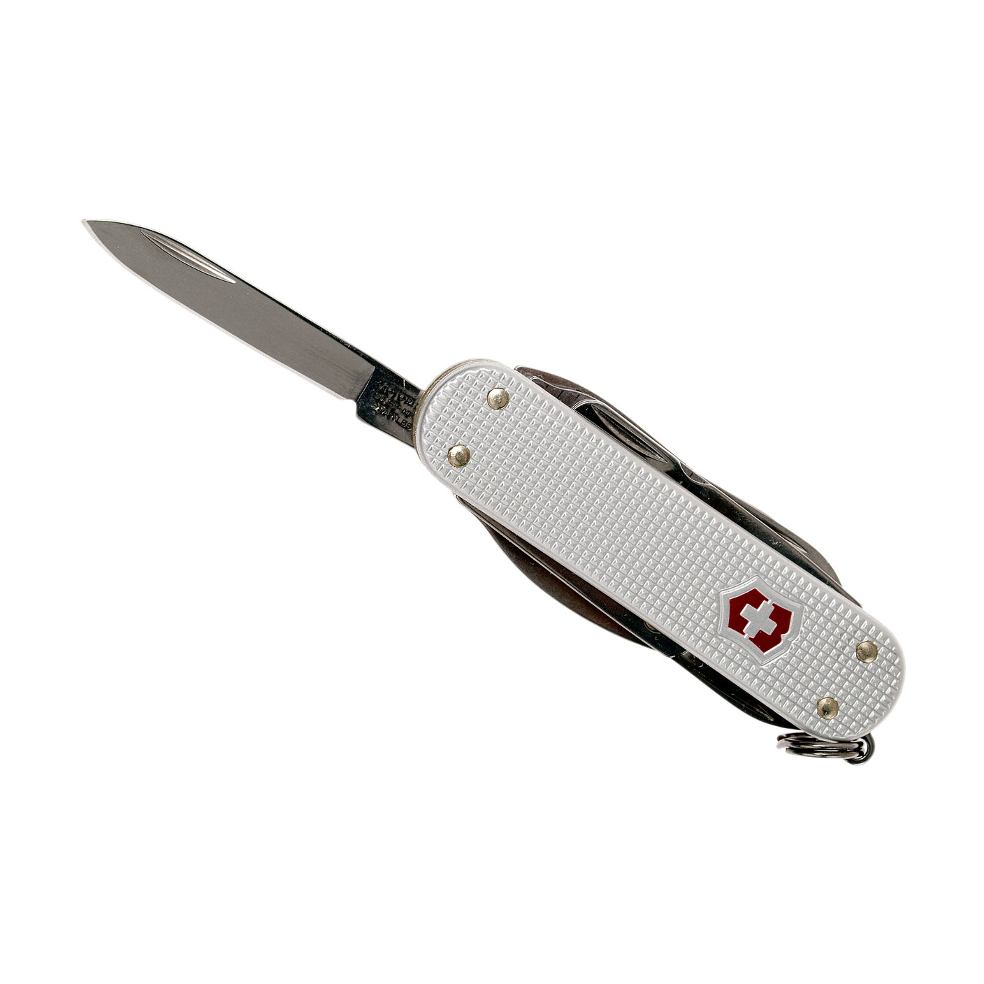фото Нож перочинный victorinox minichamp, сталь x50crmov15, рукоять алюминиевый сплав alox,серый