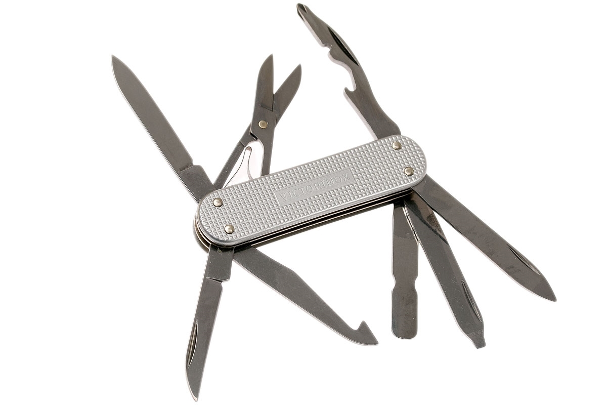 Нож перочинный Victorinox MiniChamp, сталь X50CrMoV15, рукоять алюминиевый сплав Alox,серый от Ножиков