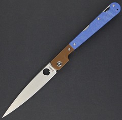 Фото Складной нож Daggerr Corso Blue Micarta Satin, сталь VG-10, рукоять микарта синяя