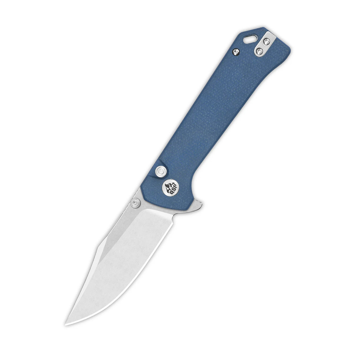 Складной нож QSP Grebe 7.6 см, сталь Sandvik 14C28N, рукоять микарта, синий