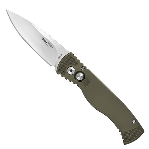 Автоматический складной нож Pro-Tech TR-2 Limited Edition Green – Tactical Response 2, сталь 154CM Satin, рукоять алюминий, зеленый - фото 2