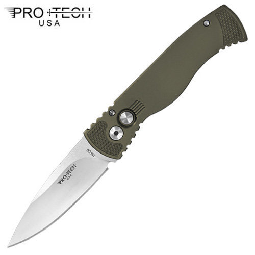 Автоматический складной нож Pro-Tech TR-2 Limited Edition Green – Tactical Response 2, сталь 154CM Satin, рукоять алюминий, зеленый - фото 1