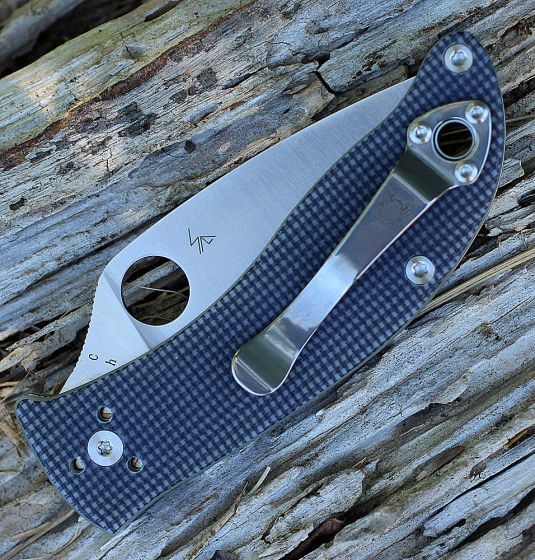 Нож складной Alcione Spyderco 222GPGY, сталь Carpenter CTS™ - BD1 Alloy Satin Plain, рукоять стеклотекстолит G10, серый - фото 3