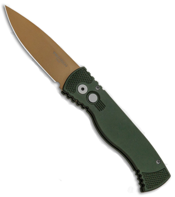 Автоматический складной нож Pro-Tech TR-2 Limited Edition Green – Tactical Response 2, сталь 154CM Satin, рукоять алюминий, зеленый - фото 3