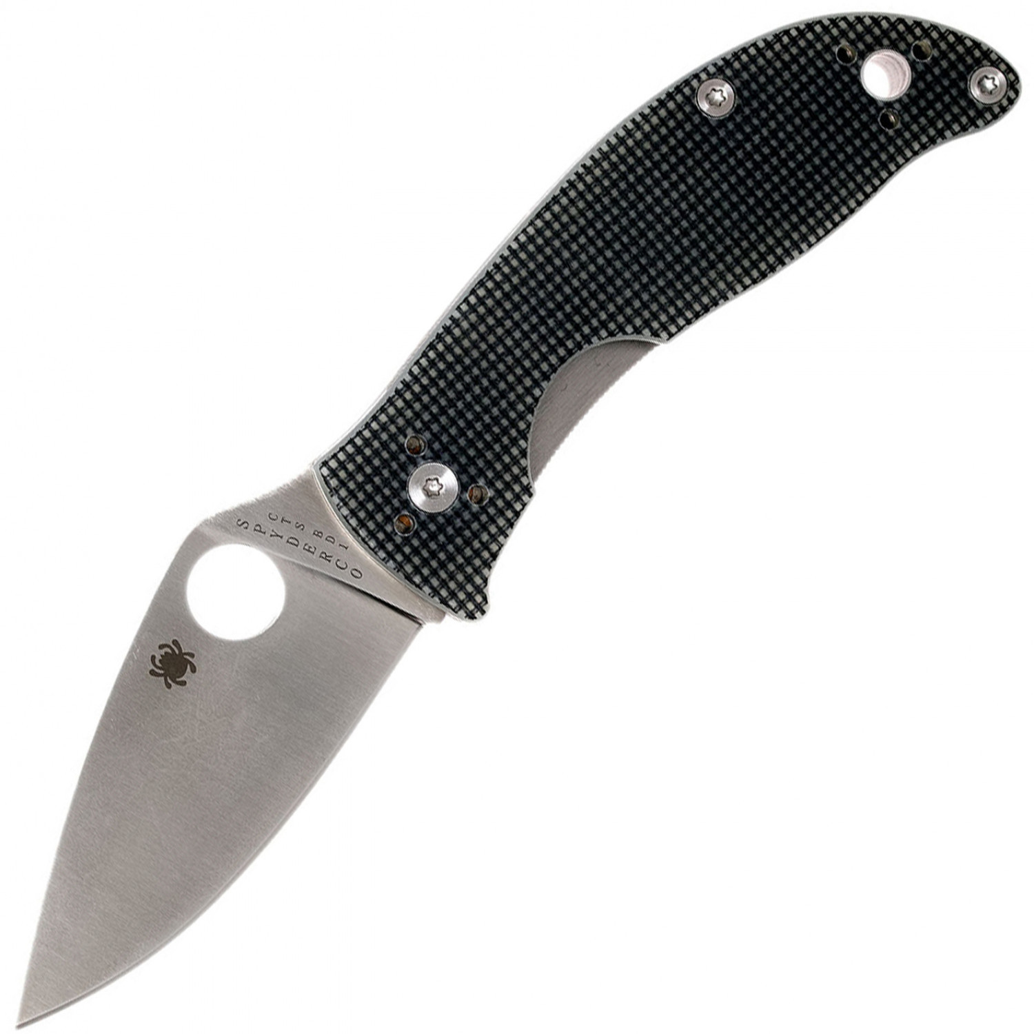 Нож складной Alcione Spyderco 222GPGY, сталь Carpenter CTS™ - BD1 Alloy Satin Plain, рукоять стеклотекстолит G10, серый - фото 1