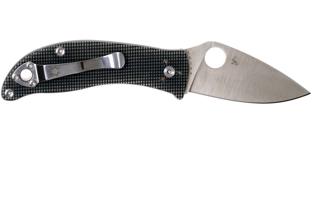 Нож складной Alcione Spyderco 222GPGY, сталь Carpenter CTS™ - BD1 Alloy Satin Plain, рукоять стеклотекстолит G10, серый - фото 8