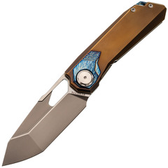 Фото Складной нож Remette Peregrine Falcon, сталь M390, рукоять коричневый титан/тимаскус