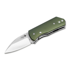 Фото Складной нож Boker Lefti, сталь 12C27, рукоять алюминий, зеленый