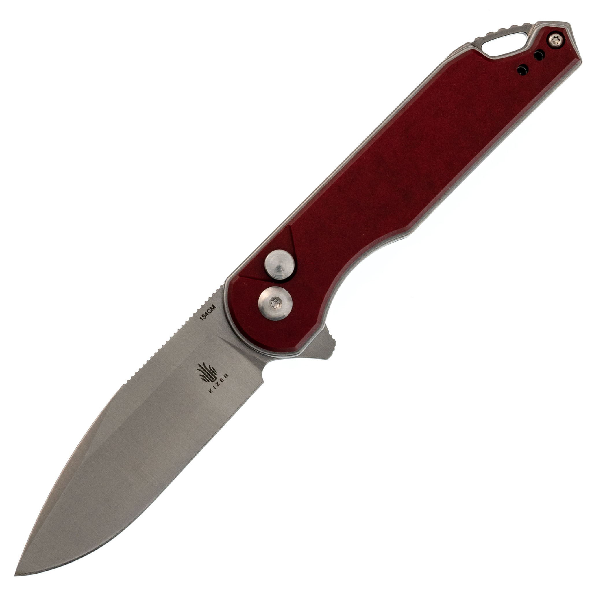 Складной нож Kizer Assassin, сталь 154CM, рукоять микарта, красный