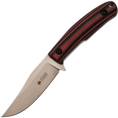 Фото Туристический нож Kizlyar Supreme Asket, сталь N690, рукоять G10, черно-красный