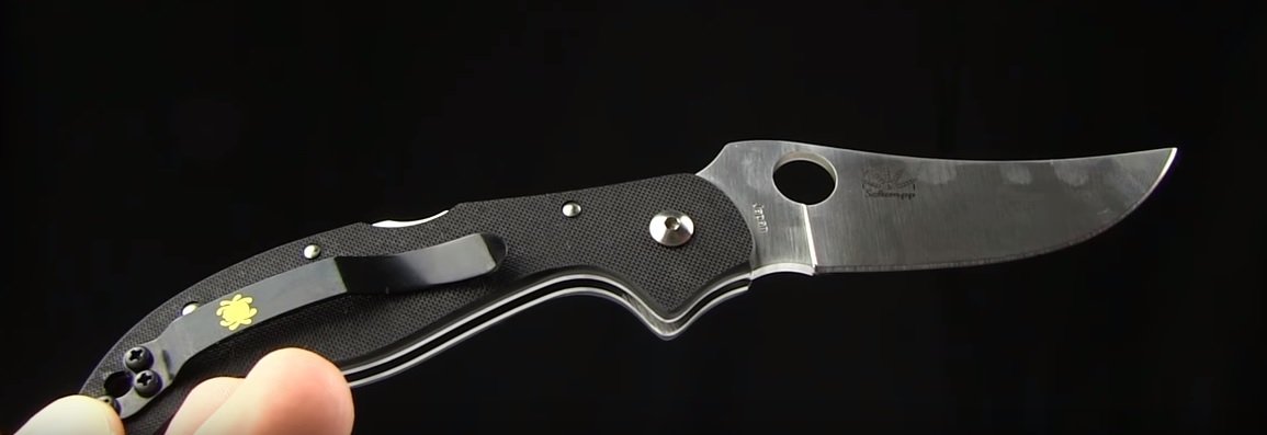 фото Нож складной persian 2 spyderco 83gp2, сталь vg-10 satin plain, рукоять g-10, чёрный