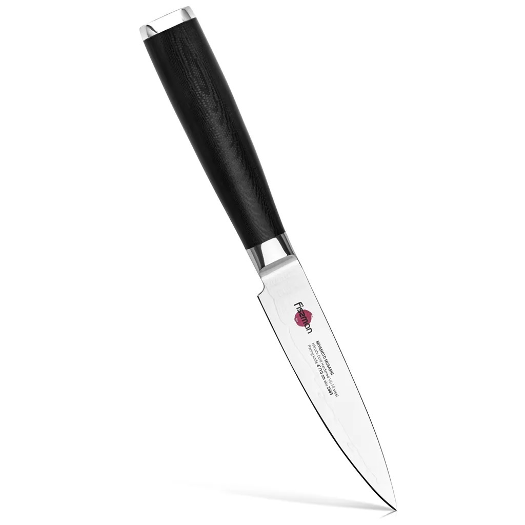 Нож кухонный Fissman овощной Kensei Musashi 10см, сталь DAMASCUS
