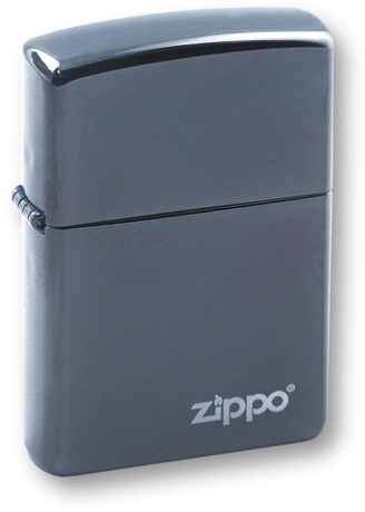 Зажигалка ZIPPO Classic с покрытием Black Ice®, латунь/сталь, чёрная, глянцевая, 36х12х56 мм