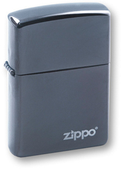 Фото Зажигалка ZIPPO Classic с покрытием Black Ice®, латунь/сталь, чёрная, глянцевая, 36х12х56 мм