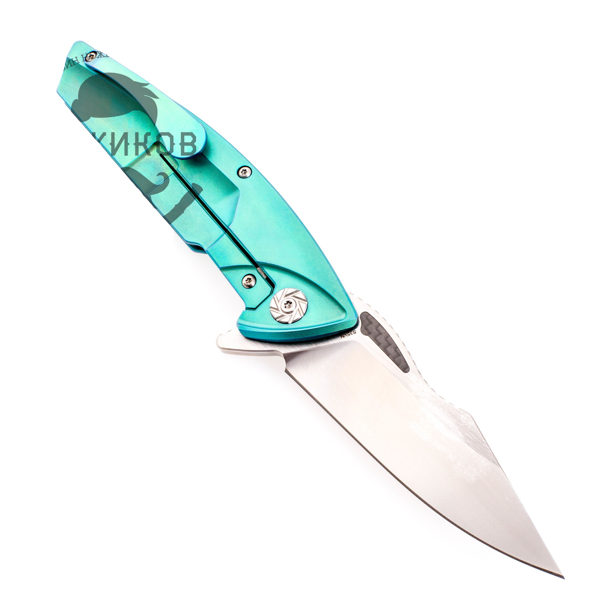 Складной нож Kubey KU204B, сталь S35VN,зеленый - фото 4