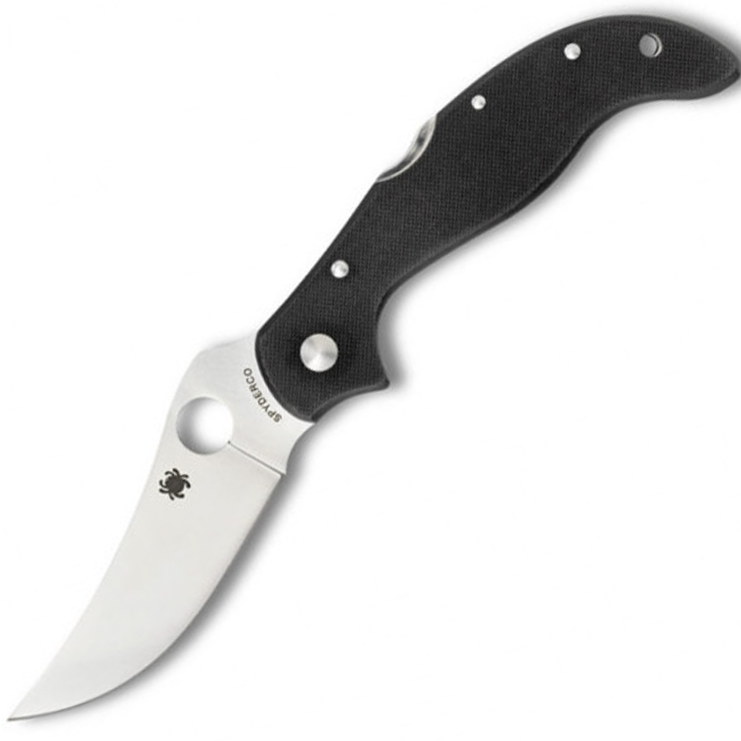 фото Нож складной small persian 2 spyderco 105gp2, сталь vg-10 satin plain, рукоять g-10, чёрный