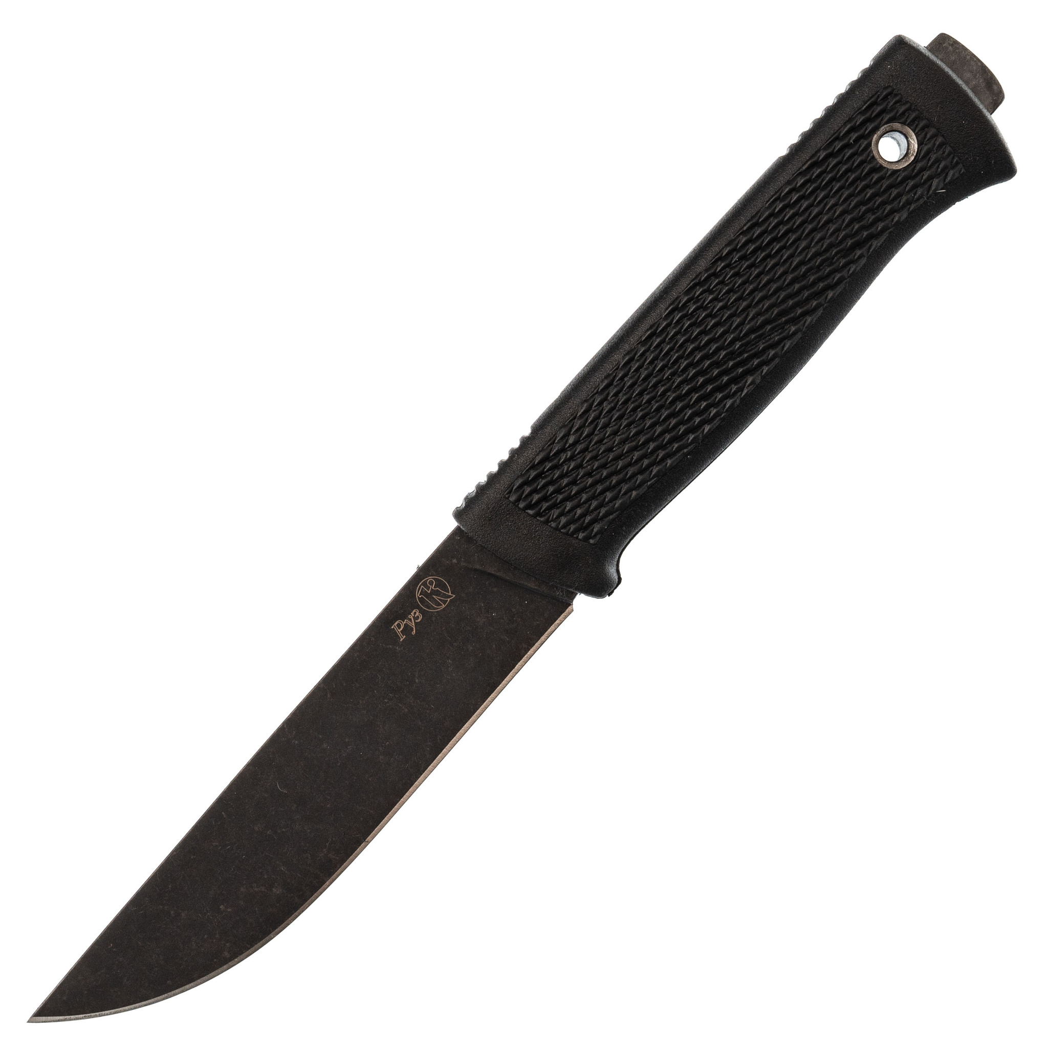 Нож Руз Кизляр,сталь AUS-8, рукоять эластрон, черный туристический нож caspian aus 8 sw орех кизляр