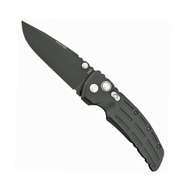 Нож складной EX-01 Black Drop Point Blade, Black Aluminum Handle 10.16 см. - фото 4