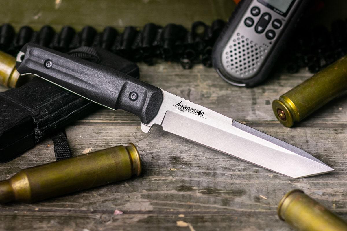 Тактический нож Aggressor D2 SW, Stonewash, Kizlyar Supreme - фото 1
