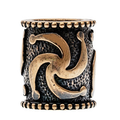 Фото Бусина для темляка Символ Рода, бронза